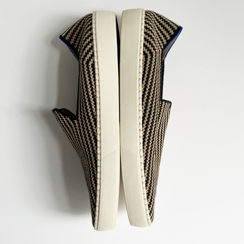 Rothy's The Original Slip On Sneaker in Toffee Stripe Hemp | 10 - Picture 5 of 12
